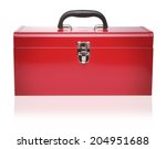 Red Tool Box On White Background