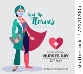 international nurses day vector.... | Shutterstock .eps vector #1724702005