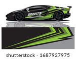 sports car wrapping decal design | Shutterstock .eps vector #1687927975
