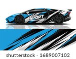 Sports Car Wrapping Decal Design