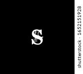 s letter logo with nice black... | Shutterstock .eps vector #1652151928