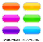 set of vector glossy buttons.... | Shutterstock .eps vector #2109980282