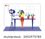 woman review or selling home... | Shutterstock .eps vector #2052975785