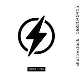 lightning icon logo... | Shutterstock .eps vector #1682040415