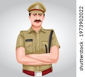 indian police officer front...
