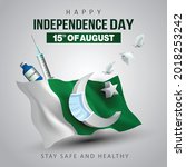 happy independence day pakistan.... | Shutterstock .eps vector #2018253242