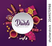 indian festival happy diwali... | Shutterstock .eps vector #2049070988