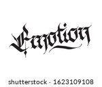 handwritten emotion calligraphy ... | Shutterstock .eps vector #1623109108