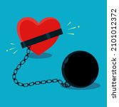 the heart is chained. the... | Shutterstock .eps vector #2101012372