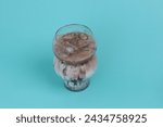 Small photo of Indulge in the irresistible allure of choco ice with our tantalizing image. Perfect for illustrating sweet indulgence and summer refreshment. Embrace the cool sensation of chocolate-infused