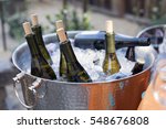 Bucket Of Wine Bottles At A...