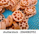 Small photo of Edible lotus root is known for its crunchy texture and slightly sweet taste. It is a versatile vegetable and food connoisseurs across the world vouch for this vegetable that can be steamed, deep-fried