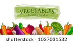 advertising banner with fresh... | Shutterstock .eps vector #1037031532