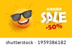 summer sale banner with smiling ... | Shutterstock .eps vector #1959386182