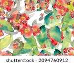 Watercolor Roses  Peony And...