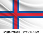 Flag Of Faroe Islands. Fabric...