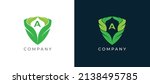 green leaf and shield logo sign ... | Shutterstock .eps vector #2138495785