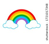 cute rainbow vector... | Shutterstock .eps vector #1721017348