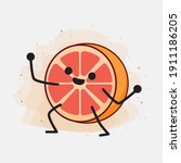 an illustration of cute orange... | Shutterstock .eps vector #1911186205