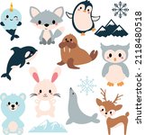 arctic animals svg vector... | Shutterstock .eps vector #2118480518