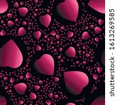 rose gradient hearts at black... | Shutterstock .eps vector #1613269585