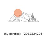 abstract mountain range and... | Shutterstock .eps vector #2082234205