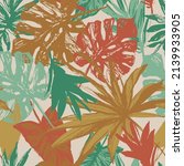 modern tropical leaves with... | Shutterstock .eps vector #2139933905