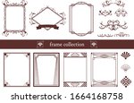 a set of vintage frames that... | Shutterstock .eps vector #1664168758