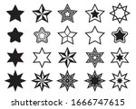 star icon vector. shining star. ... | Shutterstock .eps vector #1666747615