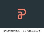 connected letter ap logo design | Shutterstock .eps vector #1873683175