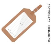 brown leather luggage tag with... | Shutterstock .eps vector #1269661072