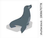 Seal Cute Sea Animal Icon...