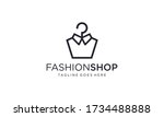 clothes hanger for logo design... | Shutterstock .eps vector #1734488888