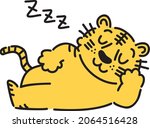 illustration of tiger lying... | Shutterstock .eps vector #2064516428