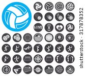 volleyball icons set.... | Shutterstock .eps vector #317878352
