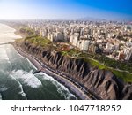 LIMA, PERU: Panoramic view of Lima from Miraflores.