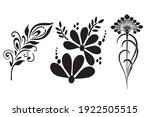 floral elements leaves flowers... | Shutterstock .eps vector #1922505515
