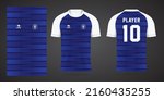 blue football jersey sport... | Shutterstock .eps vector #2160435255