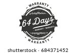 64 days warranty vintage grunge ... | Shutterstock .eps vector #684371452