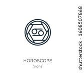 horoscope icon. thin linear... | Shutterstock .eps vector #1608507868