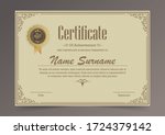 certificate of achievement... | Shutterstock .eps vector #1724379142