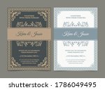 invitation card vector design... | Shutterstock .eps vector #1786049495