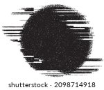 black circle with glitch effect ... | Shutterstock .eps vector #2098714918