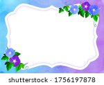Floral Frame With Morning Glory ...