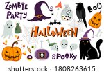 set of halloween vector clip... | Shutterstock .eps vector #1808263615