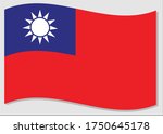 waving flag of taiwan vector... | Shutterstock .eps vector #1750645178