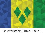 low poly saint vincent and the... | Shutterstock .eps vector #1835225752