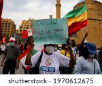 Small photo of Beirut, Lebanon, May, 9, 2021 – Foreign domestic workers, take part in Labor’s day rally, a week late due to COVID-19 . The future of migrant workers is in jeopardy as the economic crisis worsens.