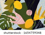 collage contemporary floral... | Shutterstock .eps vector #1654759348