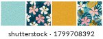 contemporary floral and polka... | Shutterstock .eps vector #1799708392
